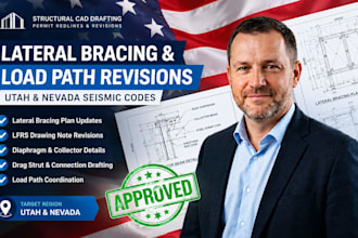 revise structural framing uplift and lateral details for ca coastal permits