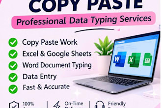 do copy paste and data typing
