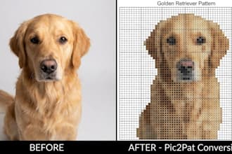 convert photo to cross stitch pattern with dmc color codes