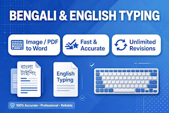 do fast bengali and english typing, image to text typing work