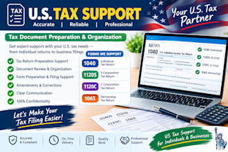 organize US tax documents and bookkeeping records