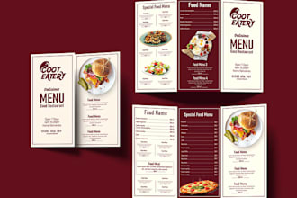 create eye catching restaurant menu and food flyer design
