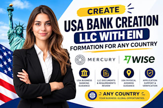 open wise business bank, USA bank creation, US proof of address for llc owners