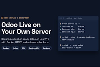 install, deploy and configure odoo on your vps with docker