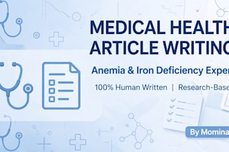 write medical health article on anemia and nutrition