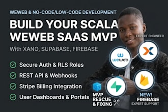 build your weweb web app with xano or supabase