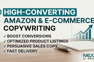 write high converting amazon product listings and sales copy