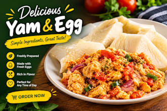 cook a delicious yam and eggs for you and prepare sweet food
