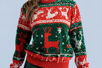 create ugly christmas sweater and sweatshirt design