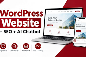 design a wordpress website with seo setup and ai chatbot