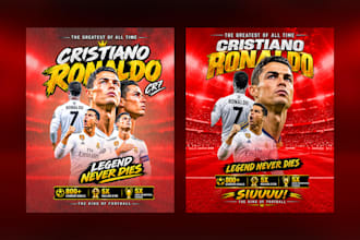 design professional sports poster , football flyer and sports graphics