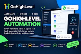 do gohighlevel workflow, gohighlevel voice ai agent, gohighlevel saas automation