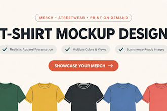 create realistic mockups for merch brands and print on demand