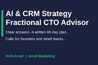 advise your team on ai and CRM strategy as your fractional cto