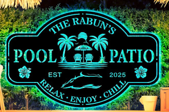 design trendy pool and spa service logo