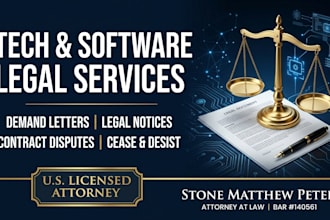 write a formal legal notice for your tech business dispute