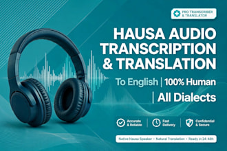 transcribe hausa audio and translate to english text