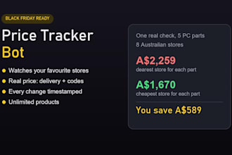 build a price tracker bot that watches your favourite stores for deals