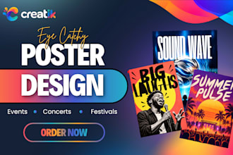 design professional eye catching posters for events shows and concerts