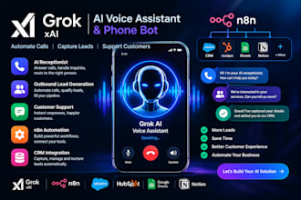 grok bot xai voice assistant grok phone bot receptionist n8n lead generation CRM