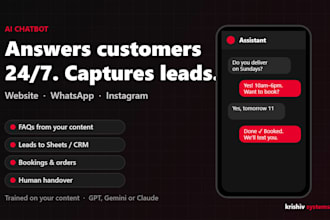 build an ai chatbot for your website or whatsapp