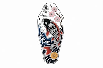 create unique japanese tattoo design