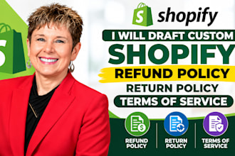 draft custom shopify refund policy return policy terms of service