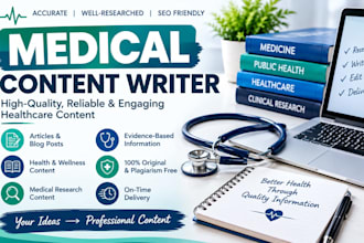 write professional medical and healthcare content