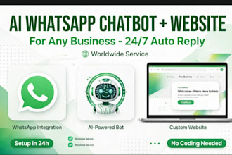 build ai whatsapp chatbot website for any business shop