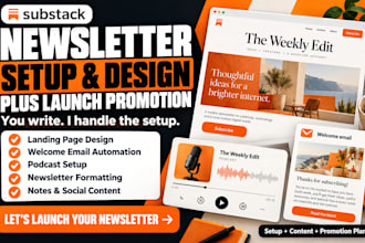 setup substack account substack newsletter substack promotion landingpage design