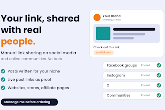 share your website or product link manually on social media