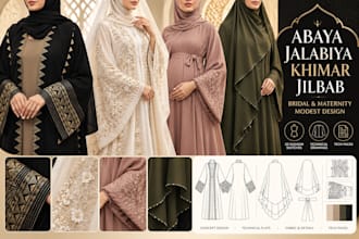 design abaya, bridal abaya, maternity abaya, jalabiya, khimar and jilbab