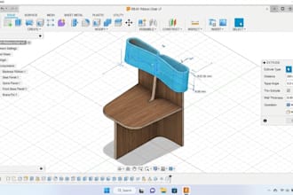 draft technical furniture vector blueprints for cnc machining