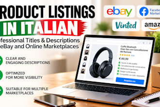 write product descriptions for ebay and online marketplaces