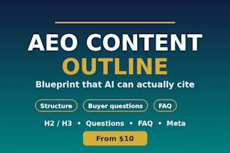 write citation ready aeo content outline and blueprint for ai search