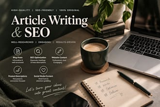 research topics and create well written content and product descriptions