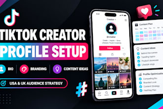 set up tiktok creator account, optimize profile and bio