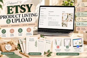 upload products and create listings for your etsy shop