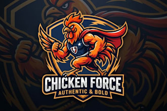 design awesome chicken mascot logo for company