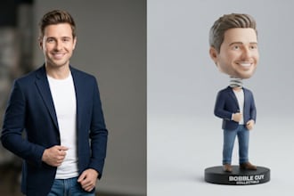 create 3d bobblehead, figurine and toy models