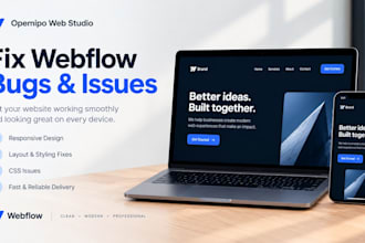 fix webflow bugs and responsive issues