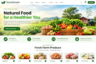 design an agriculture website, farm products website, farming website