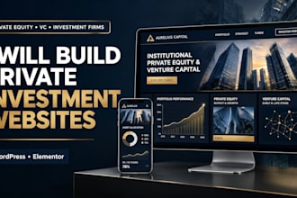 build private equity, venture capital, angel investor hedge fund startup website
