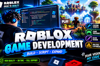 develop a custom roblox game in roblox studio