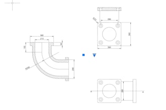 create 2d mechanical drawing and technical drafting in autocad