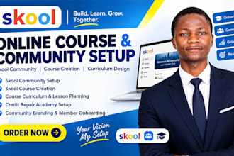 skool community setup online course creation classroom organization