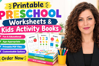 create printable preschool worksheets and kids activity books