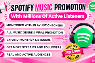 do professional sportify music promotion for new track release