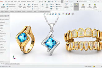 3d cad jewelry model, 3d printing, 360 rendering for ring, pendent and grillz