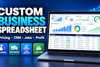 build a custom business spreadsheet with pricing CRM jobs and profit tracking
